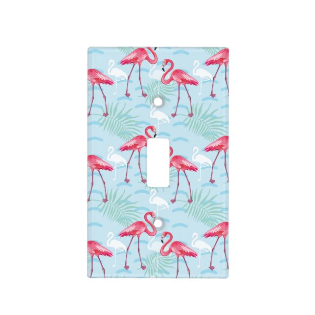Flamingo Pattern Light Switch Cover (Front)