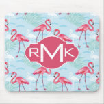 Flamingo Pattern | Monogram Mouse Pad