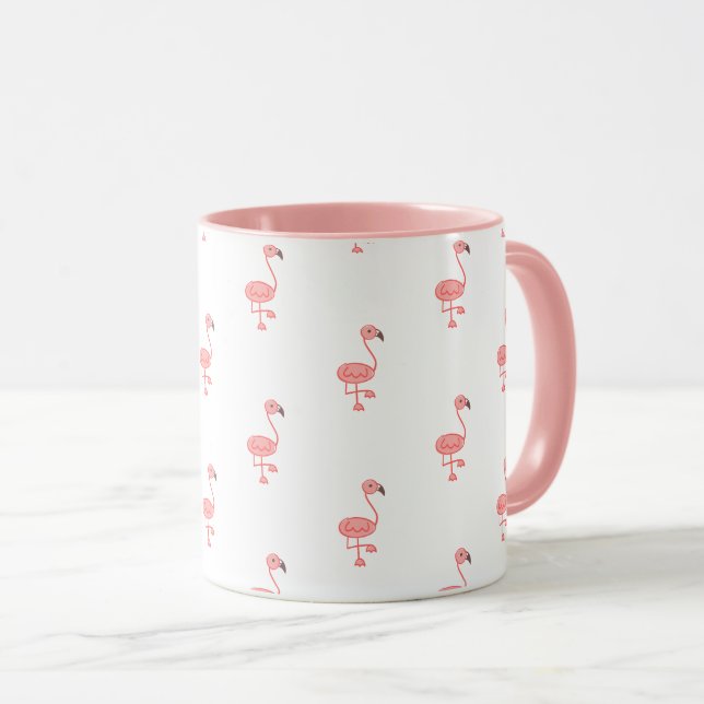 Flamingo Pattern Mug (Front Right)