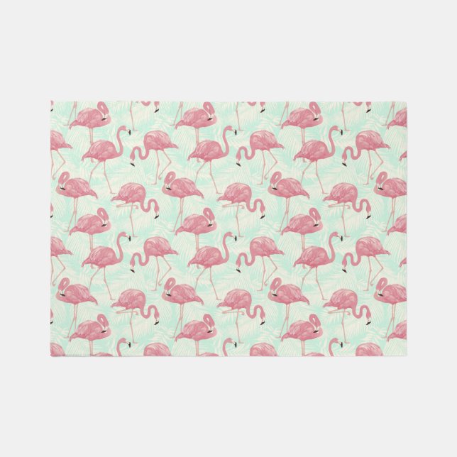 Flamingo Pattern Outdoor Rug (Front)