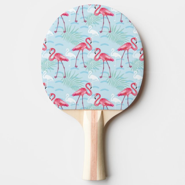 Flamingo Pattern Ping Pong Paddle (Front)