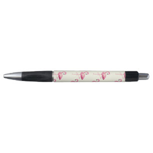 Flamingo Pattern Pink Pen