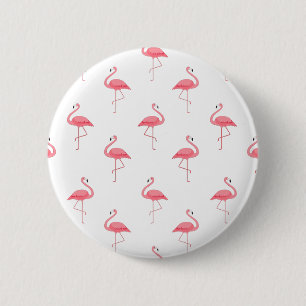 Flamingo Pattern Print Button
