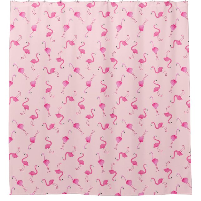 Flamingo Pattern Shower Curtain (Front)