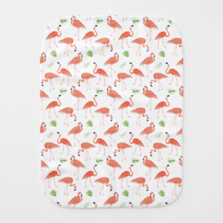 Flamingo Pattern Watercolor Burp Cloth