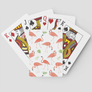 Flamingo Pattern Watercolor Playing Cards