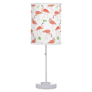 Flamingo Pattern Watercolor Table Lamp