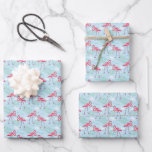 Flamingo Pattern Wrapping Paper Sheets