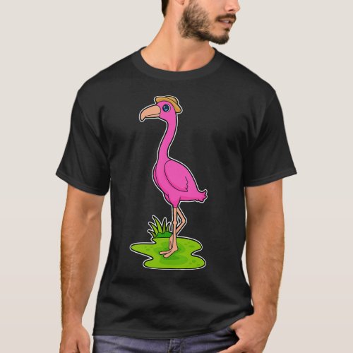 Flamingo Pensioner Hat  T_Shirt