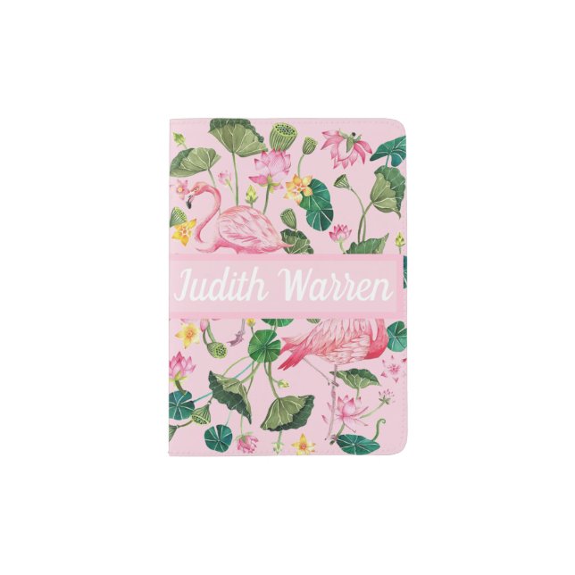 Flamingo Personnalised Passport Holder (Front)
