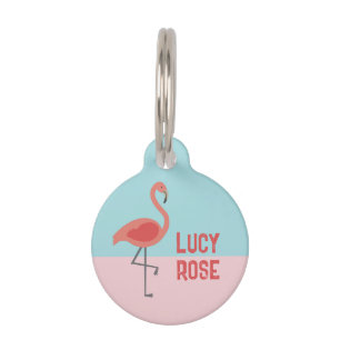 flamingo pet ID tag