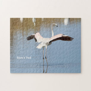 Flamingo Photo Personalized Jigsaw Puzzle