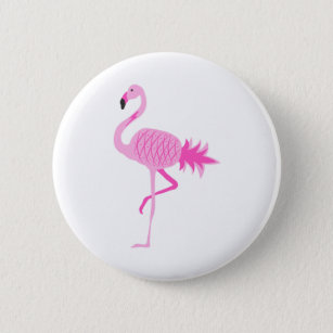 Flamingo Pineapple Button