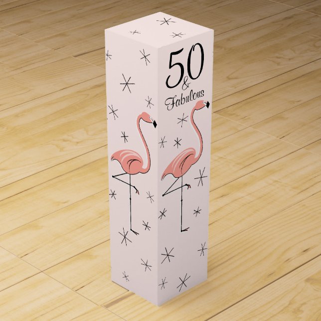 Flamingo Pink 50 and Fabulous gift box wine (Front)