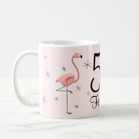 Flamingo Pink '50 And Fabulous!' Mug