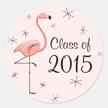 Flamingo Pink Class Of 2015 Sticker by QuirkyChic at Zazzle