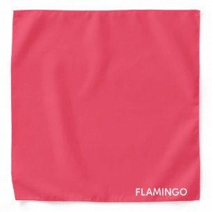 Flamingo pink color name bandana