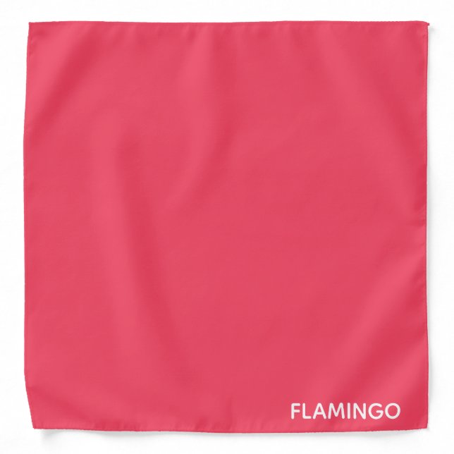 Flamingo pink color name bandana (Front)