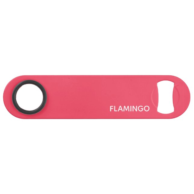 Flamingo pink color name bar key (Front (Horizontal))