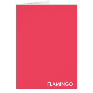 Flamingo pink color name cards