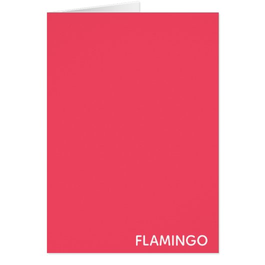Flamingo pink color name cards (Front)