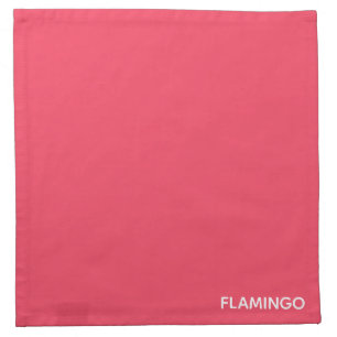 Flamingo pink color name cloth napkin