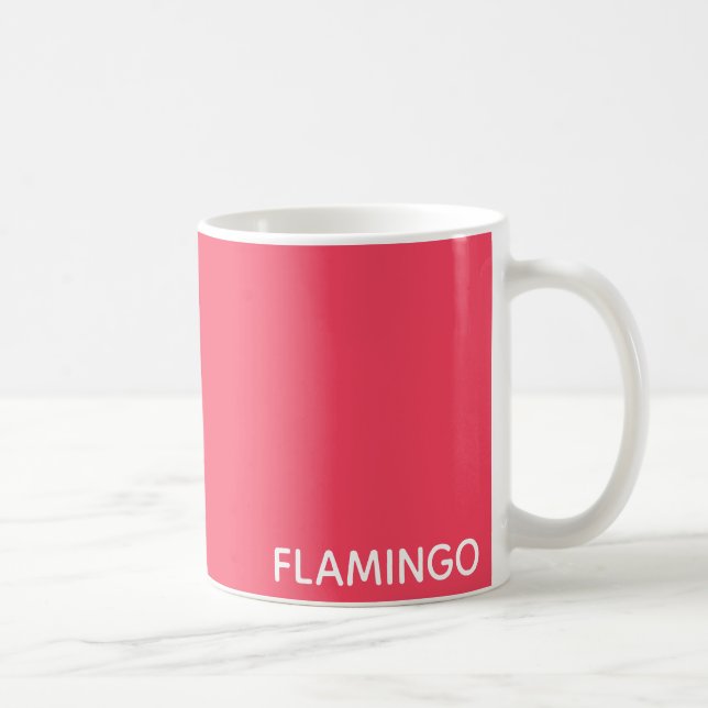 Flamingo pink color name coffee mug (Right)