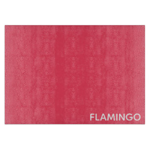 Flamingo pink color name cutting board