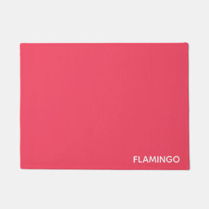 Flamingo pink color name doormat