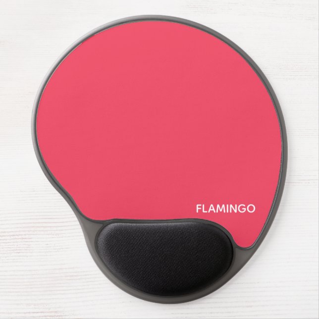 Flamingo pink color name gel mouse pad (Front)