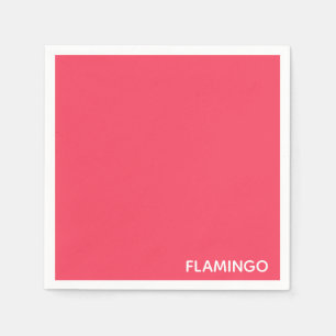 Flamingo pink color name napkins