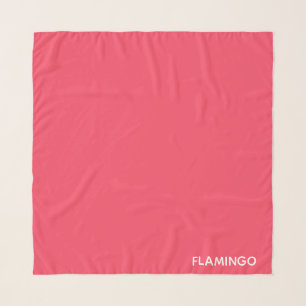 Flamingo pink color name scarf