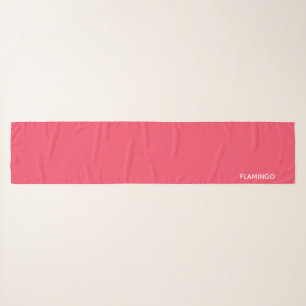 Flamingo pink color name scarf