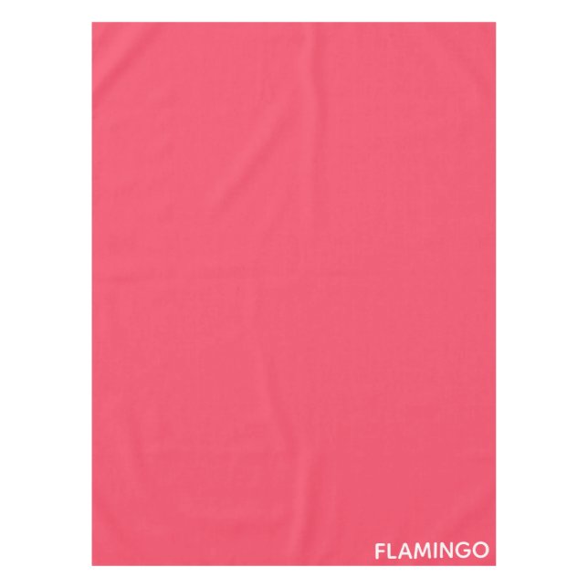 Flamingo pink color name tablecloth (Front)