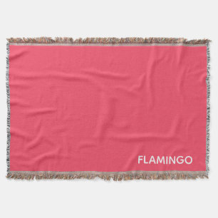 Flamingo pink color name throw blanket