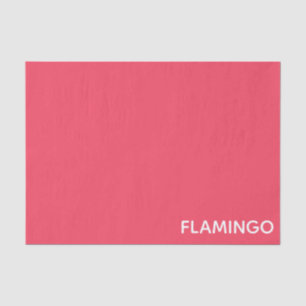 Flamingo pink color name tissue paper