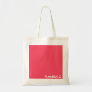 Flamingo pink color name tote bag