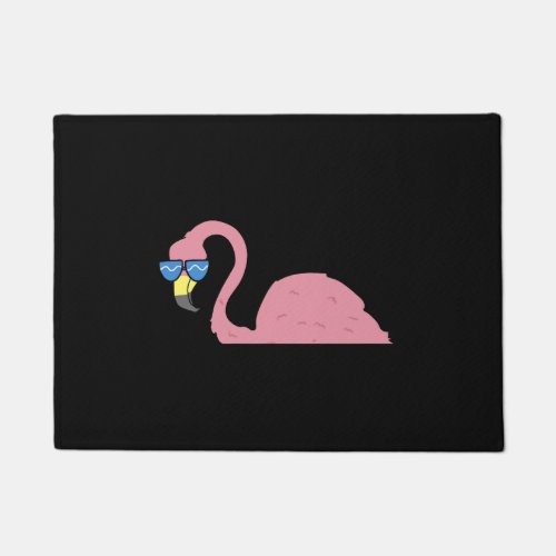 flamingo pink cool shades gift idea doormat
