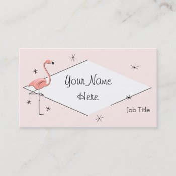Flamingo Pink Diamond Business Card by QuirkyChic at Zazzle