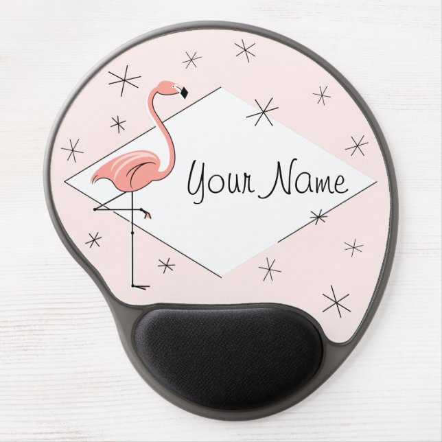 Flamingo Pink Diamond "Name" gel mousepad (Front)