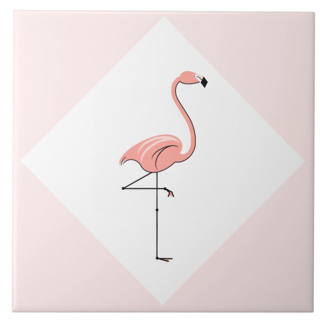 Flamingo Pink Diamond tile (Front)