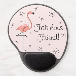 Flamingo Pink "Fabulous Friend!" gel mousepad