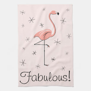 Flamingo Pink Fabulous! kitchen towel