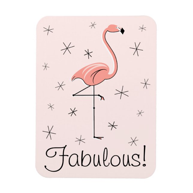 Flamingo Pink Fabulous magnet flexible (Vertical)