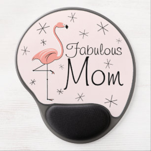 Flamingo Pink "Fabulous Mom" gel mousepad