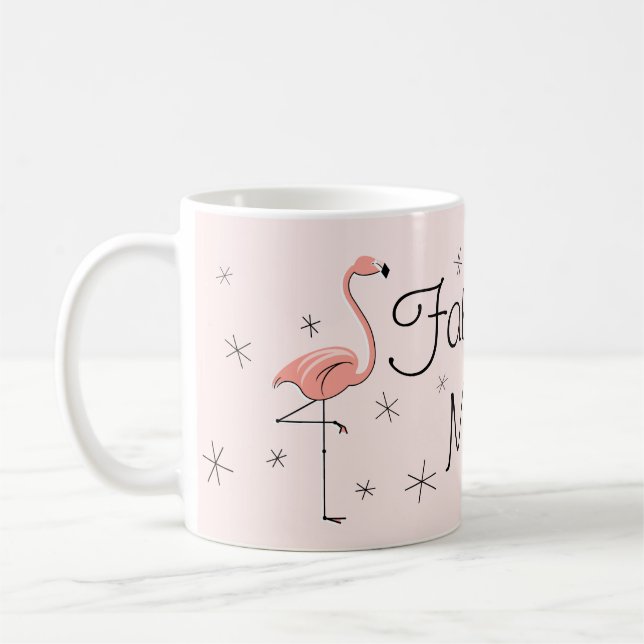 Flamingo Pink 'Fabulous Mom!' mug (Left)