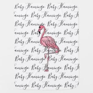 Flamingo   pink flamingo, pink tropical bird  baby blanket