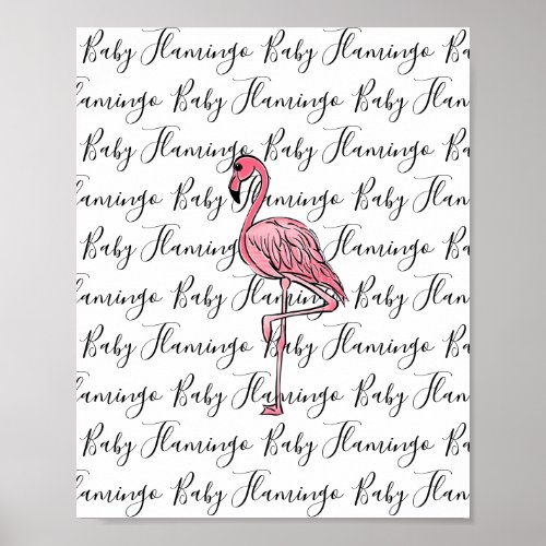 Flamingo  pink flamingo pink tropical bird  poster