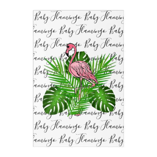 Flamingo  pink flamingo tropical jungle leaves  acrylic print