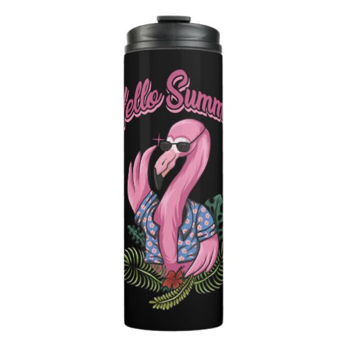 Flamingo Pink Flamingo Water Bird Summer Thermal Tumbler